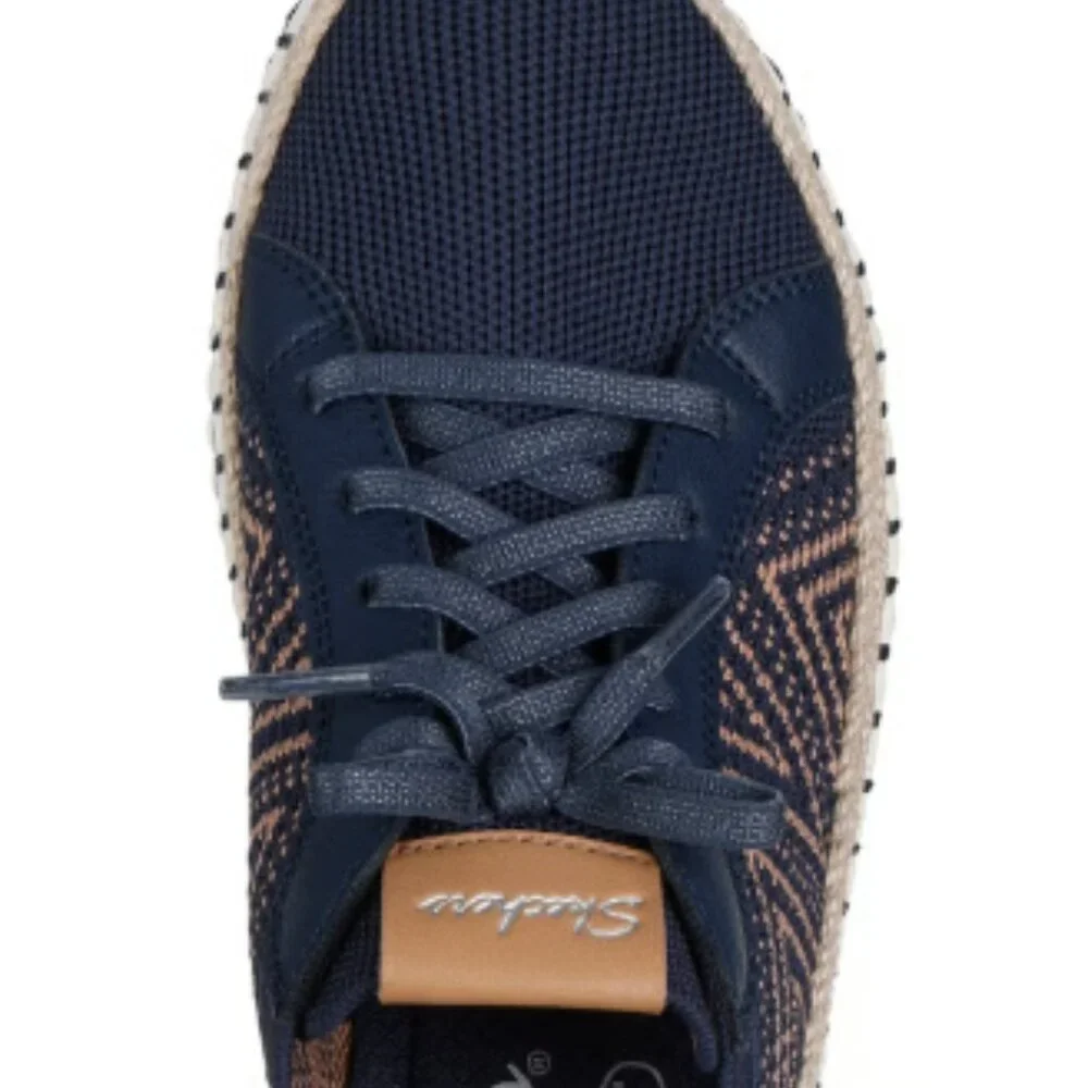 Skechers Wilshire Boulevard Size 7 Slip Ons - Navy Blue - Picture 3 of 9